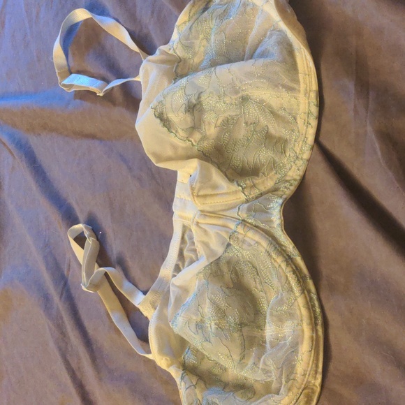 38E Spirit Collection Bra Plus Size Bra 38E Lace Blue White Plus Bra - Picture 11 of 11